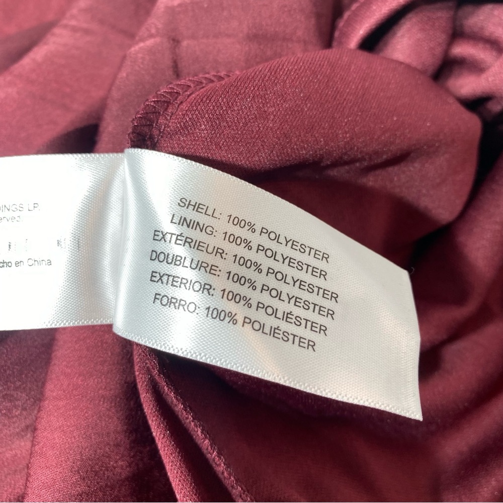 Motherhood Women’s Smocked BabyDoll Maternity Dress Burgundy Size Large - Picture 10 of 11